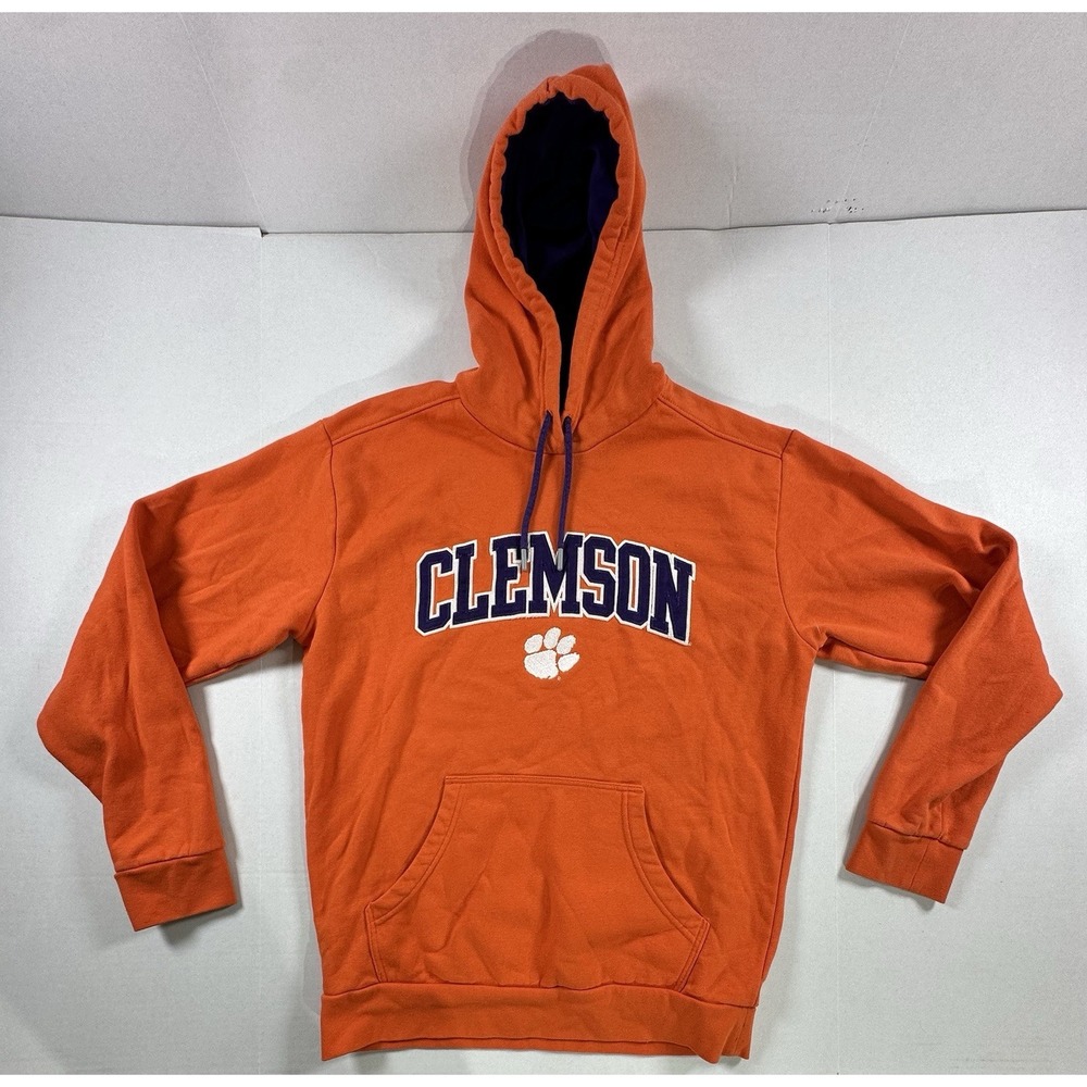 Champion Clemson Tigers Hoodie Sweatshirt Orange Medium College NCAA Logo